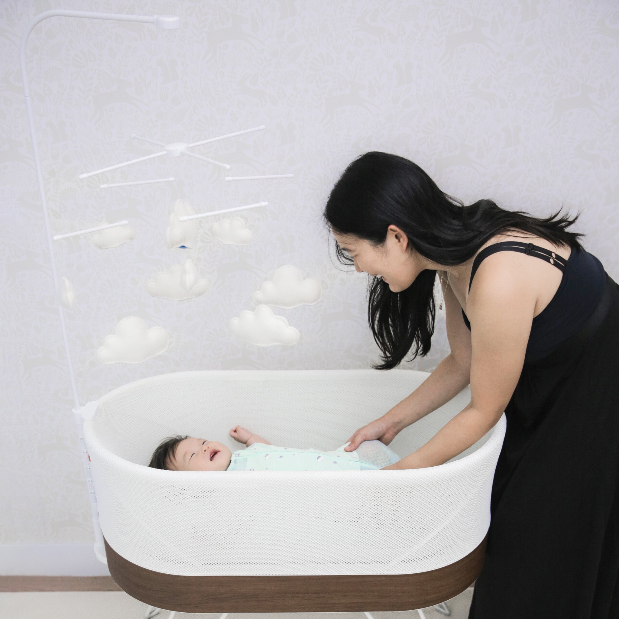 Sky Mobile for SNOO Smart Sleeper: Gentle Clouds & Stars Baby Crib Mobile