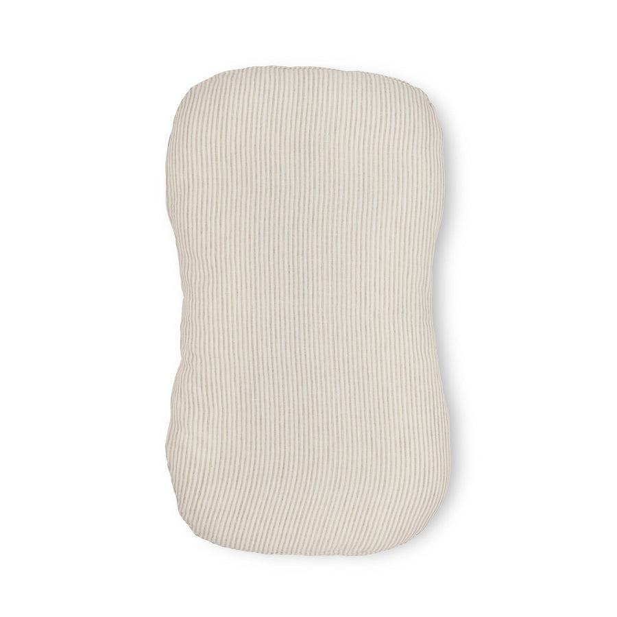 Little Lux Sleep Baby Lounger - Oat Stripe.