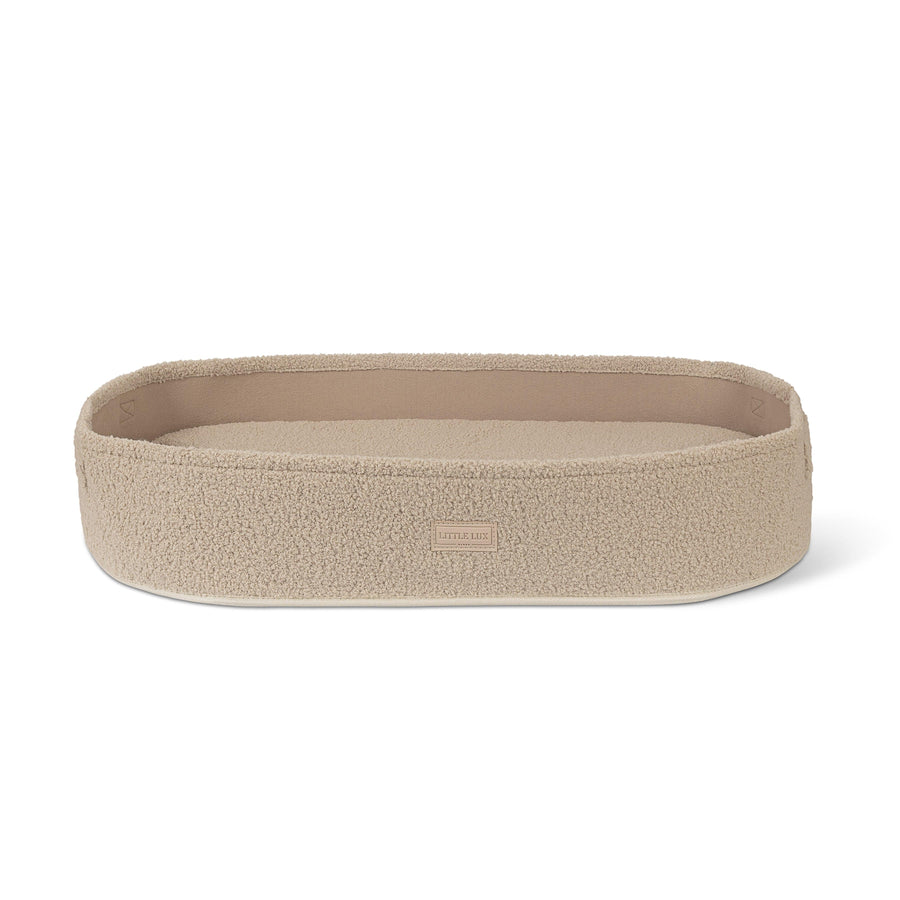 Little Lux Sleep 2-in-1 Baby Nest and Change Pod - Beige Teddy.